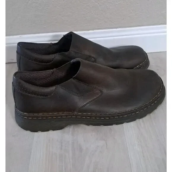 Dr. Martens Mens 12M Orson AW004 Brown Smooth Leather Slip On Dress Shoe Loafer - Picture 2 of 8